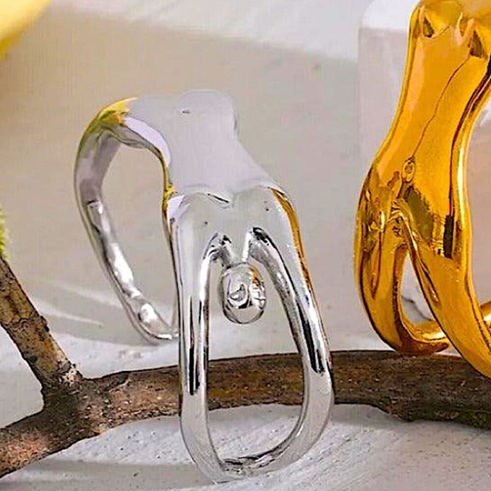 Silver Creative Figure Body Bracelet Bangle Stainless Steel